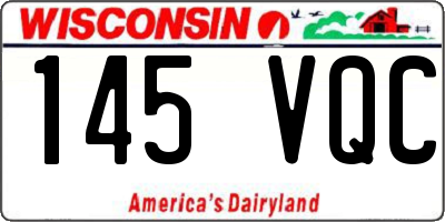 WI license plate 145VQC