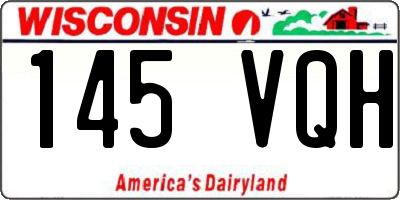 WI license plate 145VQH