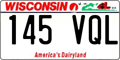 WI license plate 145VQL