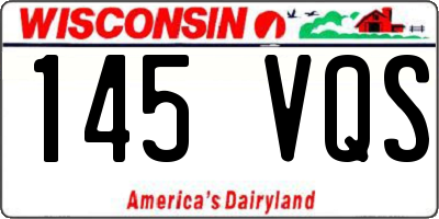 WI license plate 145VQS