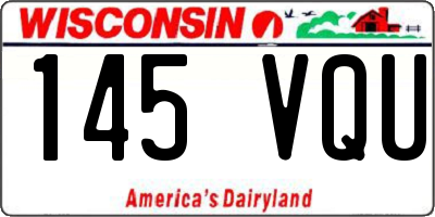 WI license plate 145VQU