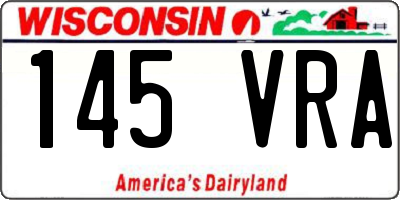 WI license plate 145VRA