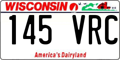 WI license plate 145VRC