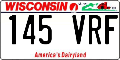 WI license plate 145VRF