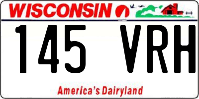 WI license plate 145VRH