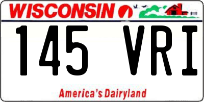 WI license plate 145VRI