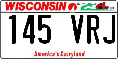 WI license plate 145VRJ