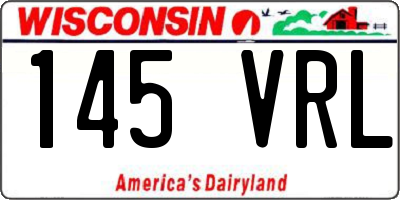 WI license plate 145VRL
