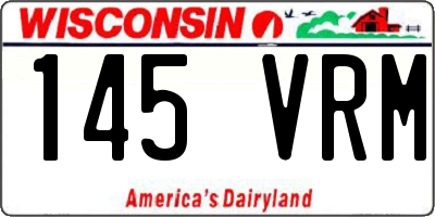 WI license plate 145VRM