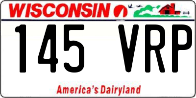 WI license plate 145VRP