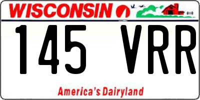 WI license plate 145VRR