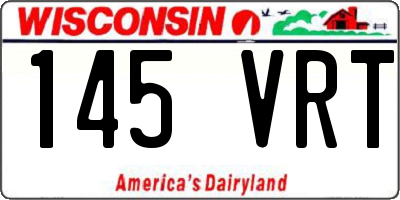 WI license plate 145VRT