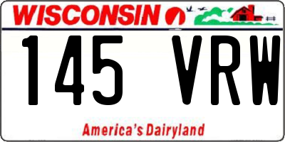 WI license plate 145VRW