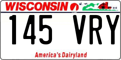 WI license plate 145VRY