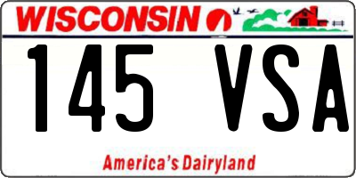 WI license plate 145VSA