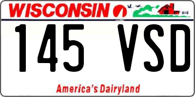 WI license plate 145VSD