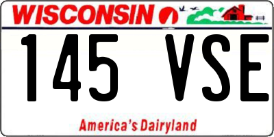 WI license plate 145VSE