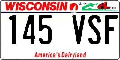 WI license plate 145VSF