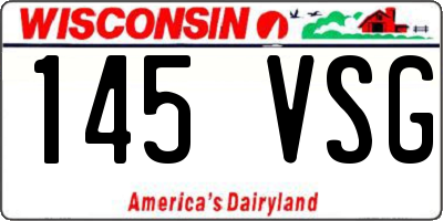 WI license plate 145VSG