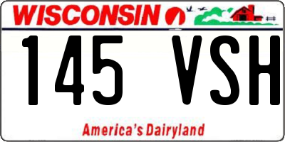 WI license plate 145VSH