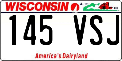 WI license plate 145VSJ