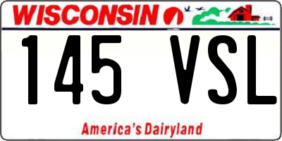 WI license plate 145VSL