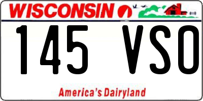 WI license plate 145VSO