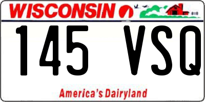 WI license plate 145VSQ