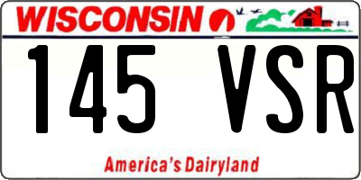 WI license plate 145VSR