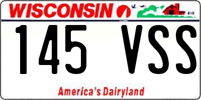 WI license plate 145VSS