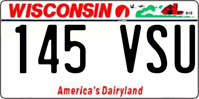 WI license plate 145VSU