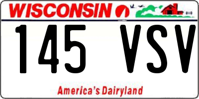 WI license plate 145VSV