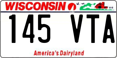 WI license plate 145VTA