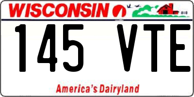 WI license plate 145VTE