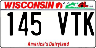 WI license plate 145VTK