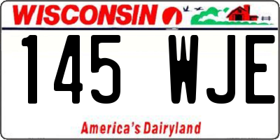 WI license plate 145WJE