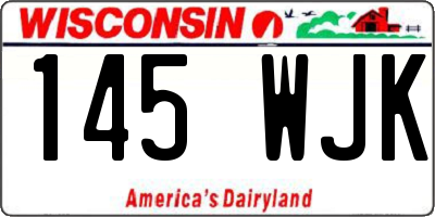 WI license plate 145WJK