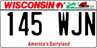 WI license plate 145WJN