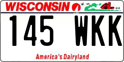 WI license plate 145WKK
