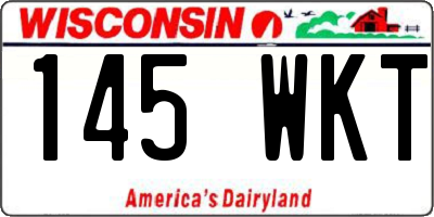 WI license plate 145WKT
