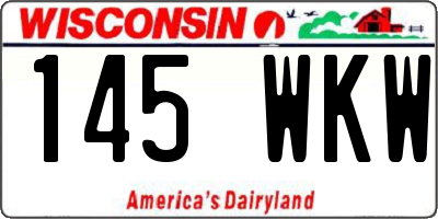WI license plate 145WKW
