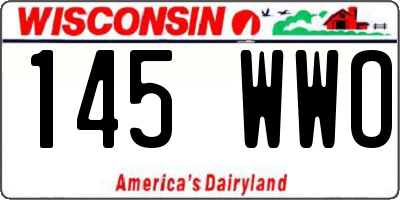 WI license plate 145WWO
