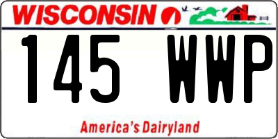 WI license plate 145WWP
