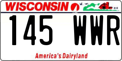 WI license plate 145WWR