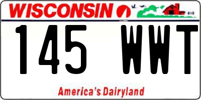 WI license plate 145WWT