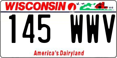 WI license plate 145WWV
