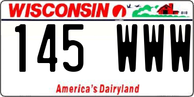 WI license plate 145WWW