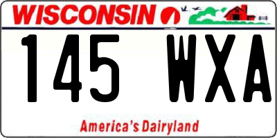 WI license plate 145WXA