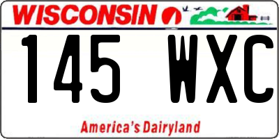 WI license plate 145WXC