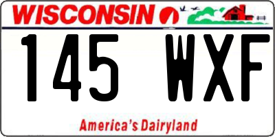 WI license plate 145WXF